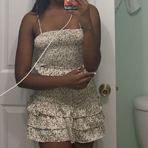 lovely floral matching skirt + top set